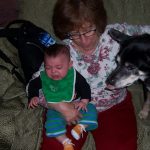 My mom with baby Alex and Shorty