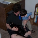 My brother with Jiji, Alex and Rory (in the corner)
